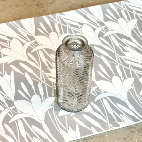 Florero/ Difusor Líneas Oblicuas Gris - Zobli