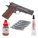 Pistola John Wayne 1911 4.5mm Tanques Co2 1500 Bbs Xtreme C