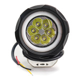 Faro Led 15w Redondo C/ Aro + Fijo + Estrobo 12-80vcc