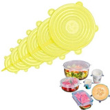 Tapas De Silicona Multiusos - Alimentos Recipientes Set 6 Pc