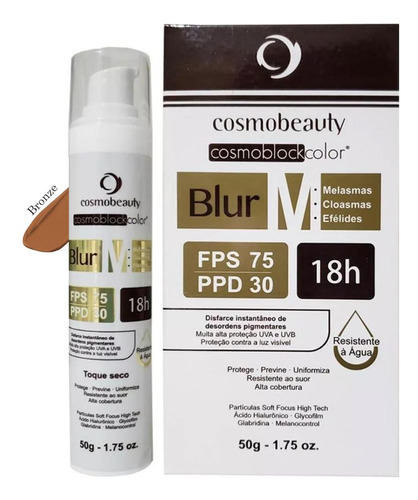 Protetor Blur M Bronze Fps75 Ação Contra Melasma Cosmobeaty