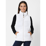 Parka Vest Con Cierre Y Logo Blanco Tommy Hilfiger