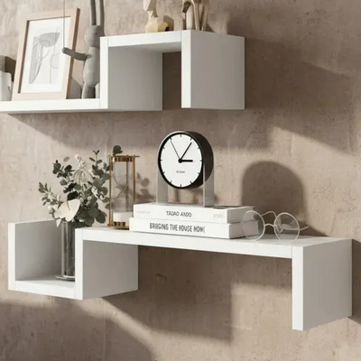 2 Piezas Repisas Flotantes,Estantes Flotantes de Pared, Que Se Pueden Ensamblar Libremente,Repisas Flotantes de Pared，Adecuado para Dormitorio, Sala de Estar, Estudio, Cocina, baño, etc. | Meses sin interés
