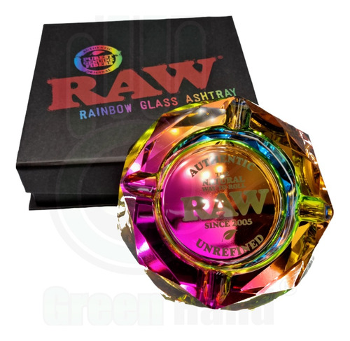 Cenicero Raw Ashtray Rainbow/dark Side Glass Rainbow