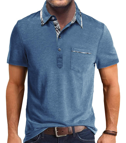 Camisetas Hombre Casual Playera Polo De Verano Manga Corta