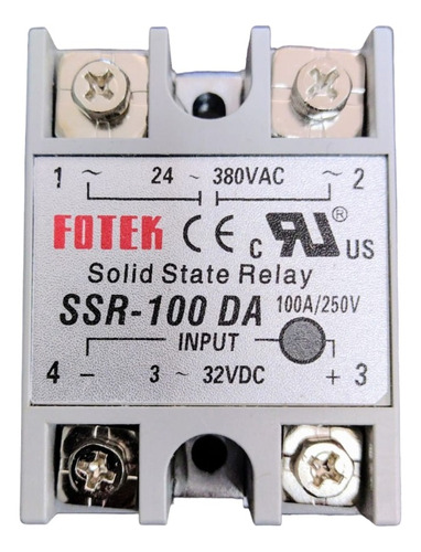 Rele De Estado Solido Ssr-100 Da Control 32vdc 380vac 