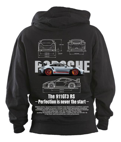 Sudadera Hoodie Porsche 911 Gt3 Rs Gris