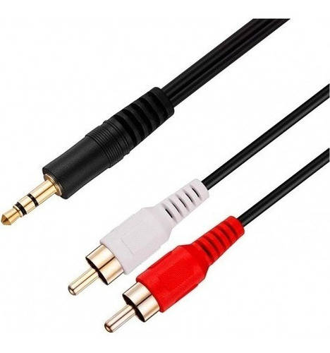 Cable Mini Plug Jack 3.5 Mm A 2 Rca Macho - 1.8 Metros Audio