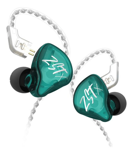 Auriculares Kz Zst X In Ear Cable Mejorado Monitor 1dd + 1ba