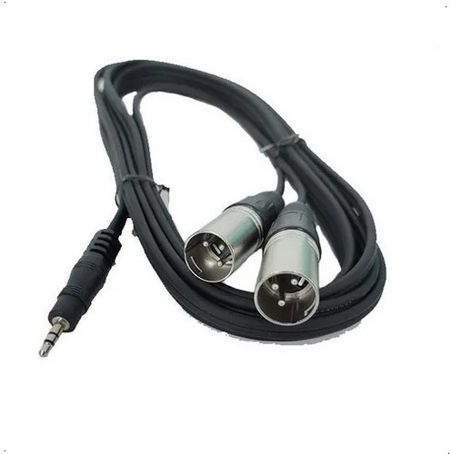 Cable Mini Plug Stereo A 2 Canon Macho 3,6 Metros Pro Audio.