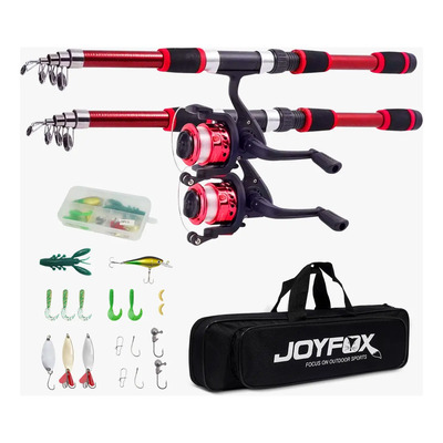 Kit Doble Pesca Joyfox: 2 Cañas Telescópicas 1.8m + 2 Carretes + Accesorios | Envío gratis