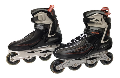 Rollers Action Sport Abec-7 Aluminio Ruedas Silicona