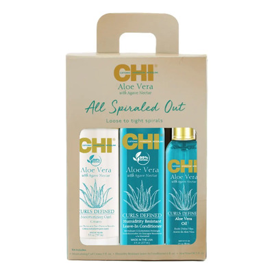 Chi Kit Aloe Vera All Spiraled Out Crema & Leave In & Oil