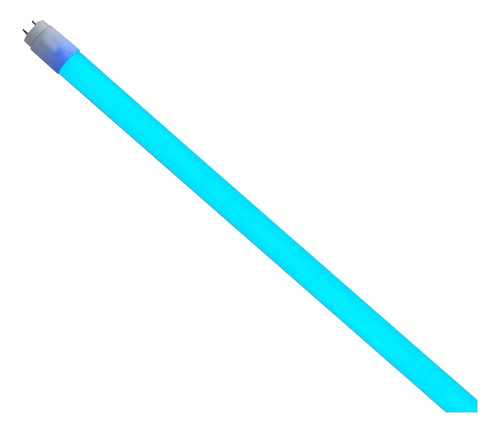 Lâmpada Tubo Led T8 5w Bivolt G13 30cm Colorida Azul 3 Peças