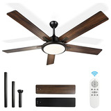 Outon 52  Ceiling Fans With Lights And Remote, Led Dimmable