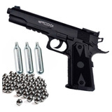 Pistola Co2 Fox Colt 1911 4.5 Corredera Fija Kit Completo