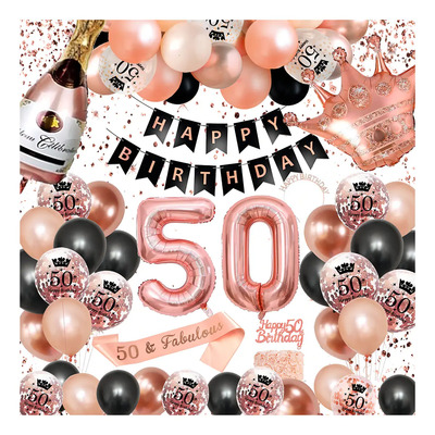 Globos Decorativos Para Cumpleaños N.° 50 Para Mujer | MercadoLibre