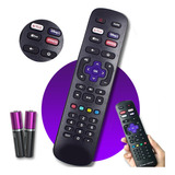 Controle Remoto Compatível Tv Philco Roku Smart + Pilhas