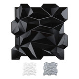 Panel Pared De Diamante 3d De Pvc A Juego Negro Mate Art3d