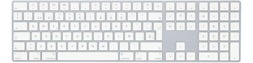 Teclado Bluetooth Apple Magic Teclado Numérico Qwerty Inglês Idioma Inglês Us Internacional Cor De Teclado Prata