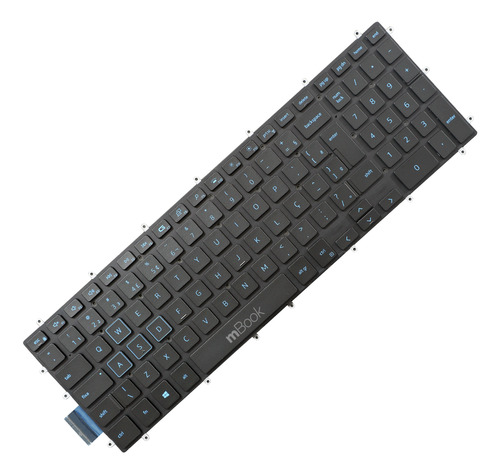 Teclado Para Note Dell Inspiron 15-5567 Azul Com Led