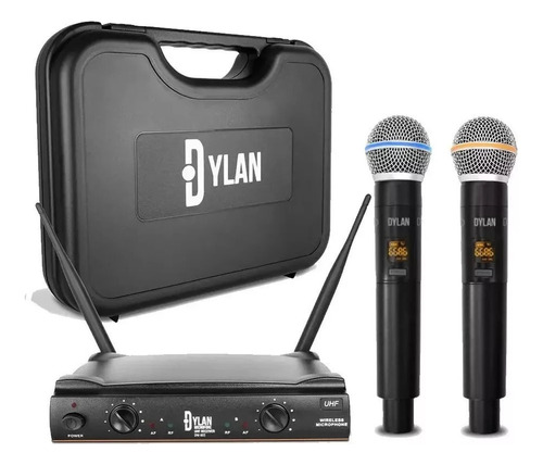 Microfone Digital Duplo 26 Canais Frequência Dylan Dw602 Max