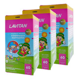 3un Lavitan Kids 60 Total 180 Comp Mastigaveis Tutti-frutti
