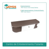 Centro De Entretenimiento Flotante Con Cajon_gris