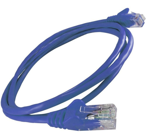 25 Pç Cabo Rede Lan Utp Patch Cord Cat5e Azul Flexível 1,5 M