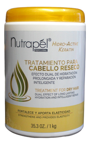 Tratamiento Para Cabello Reseco Con Keratina  Nutrapel 1kg