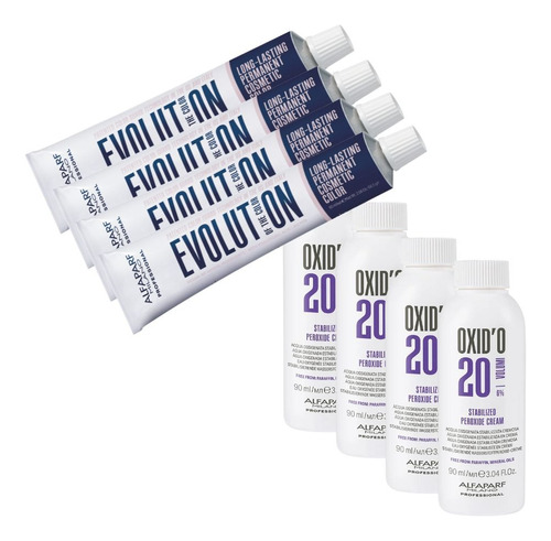 Tinta Evolution Alfaparf Kit 4+4