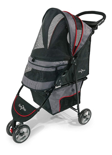 Carriola Carreola P/ Perros Gatos Gen7 Regal Plus Gris Roja