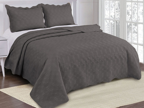 Colcha Matelassê King Duque 3 Pç Camesa 260x280 Cobre Leito