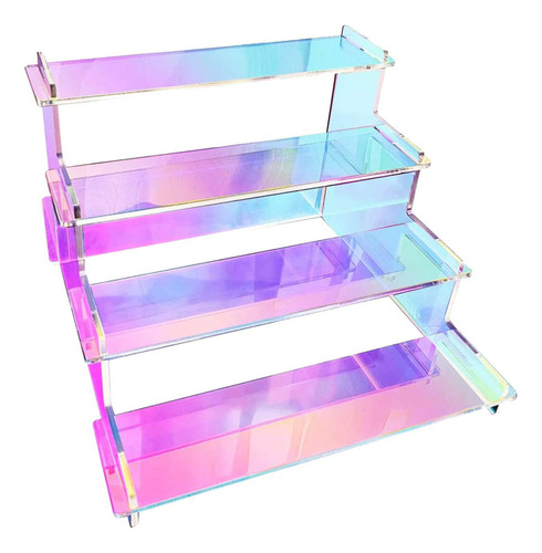 Acrílico Display Riser Modern Ladder Tier Para Perfume