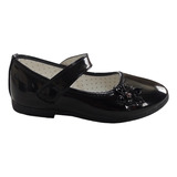 Zapato De Charol Niña Chinita Negro Ballerinas 