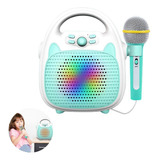 Altavoz Máquina Karaoke For Niños Con Micrófonos