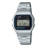 Casio A158wa-1df - Reloj Digital De Acero Inoxidable Pulso