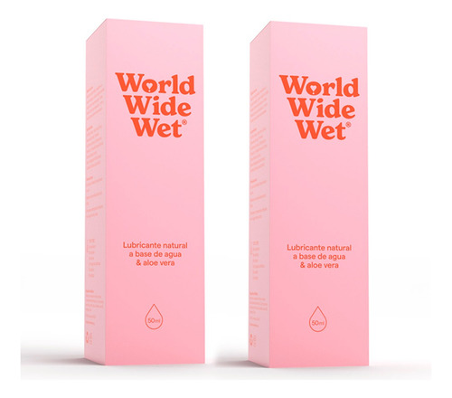 2 Lubricante Íntimo Aloe Vera World Wide Wet 100% Natural