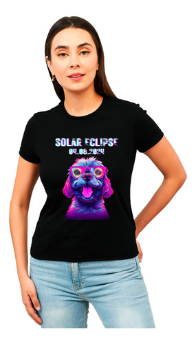 Playera Eclipse Solar 2024 Luna Diseño 19 Playeras Beloma