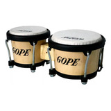 Bongo De Madeira Gope 6,5 Pol X 8 Pol Pele Animal