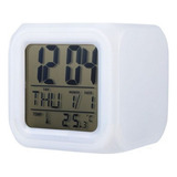 Reloj Cubo Led Despertador Digital Cambia Color Temperatura