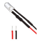 Led 5mm Alto Brillo 9v A 12v Con Cable Todos Colores Hobb