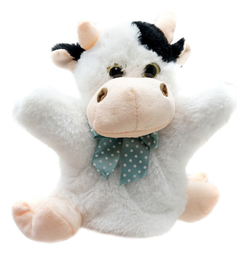 Titere Mano Vaca Peluche Granja Campo Animal Juguete