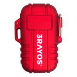 Encendedor Usb Electrico Waterproof Recargable Rojo