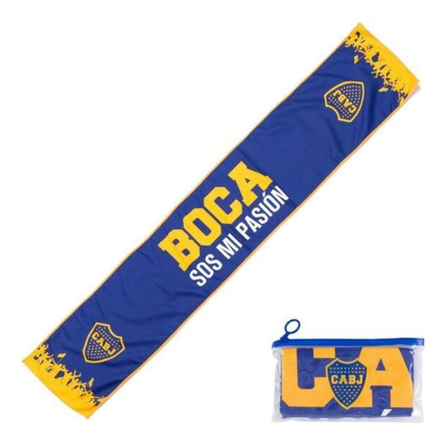 Toalla Secado Rapido Boca Juniors 25x140cm. Licencia Oficial