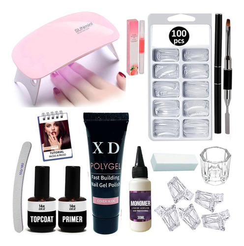 Kit De Unha Polygel Poligel Monomer Poli Gel Completo Dappen