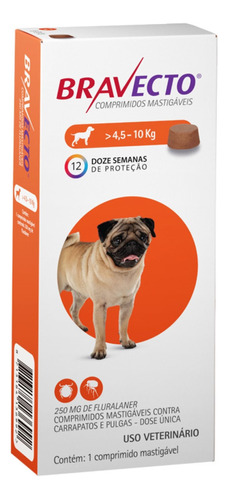 Bravecto Antipulgas De 4,5 A 10kg - Full