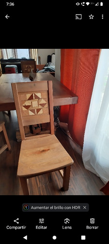 Vendo Mesa Con 6 Sillas Estilo Rústico 