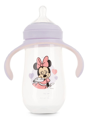 Vaso Tetero Entrenador Antiderrame Disney Color Lavanda Minnie Mouse