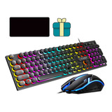 Kit De Teclado Y Mouse Gamer Tf270 Rgb Con Cable Usb-mecánic